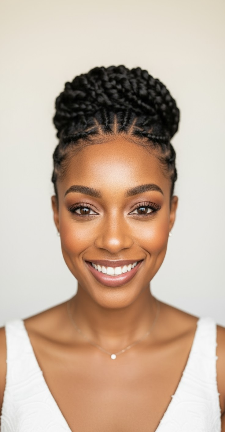 After Braid Updo For Wedding